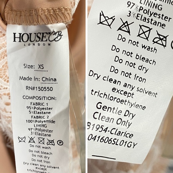 House of CB HOCB London Clarice Lace Pants Blush Pink Womens Size XS NWOT - Picture 8 of 12